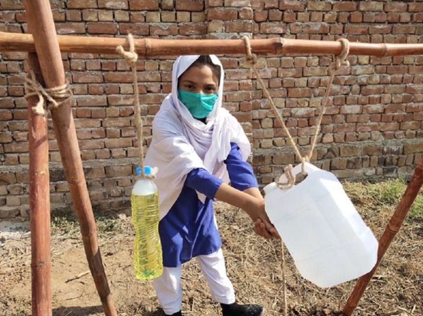 TippyTaps Easy to build handwashing stations deployed in rural villages of Pakistan
