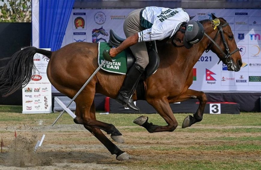 Pakistani team wins Equestrian Tent Pegging Championship 2021 in India and qualifies for the world cup championship