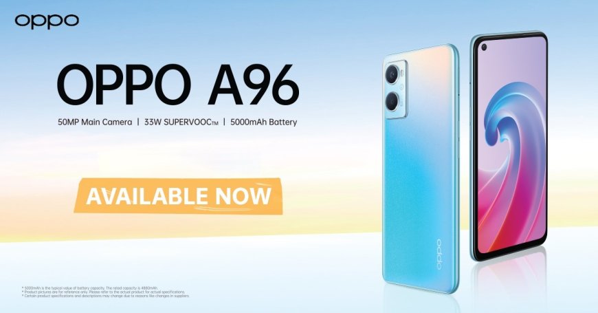 OPPO A96 goes on Sale with Long-Lasting Battery, OPPO Glow Design, and Enduring Quality
